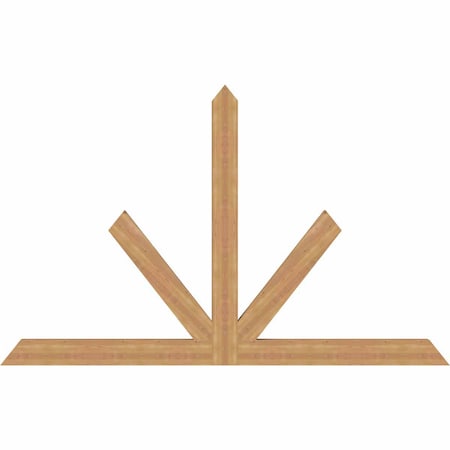Ekena Millwork Saratoga Timber Gable Bracket, Western Red Cedar, 96"W x 60"H x 3 1/2"D x 5 1/2"F, 15/12 Pitch GBW096X60X0406SAR00SWR